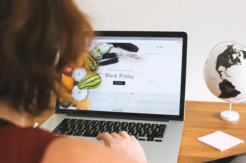 Customer browsing a Black Friday online store